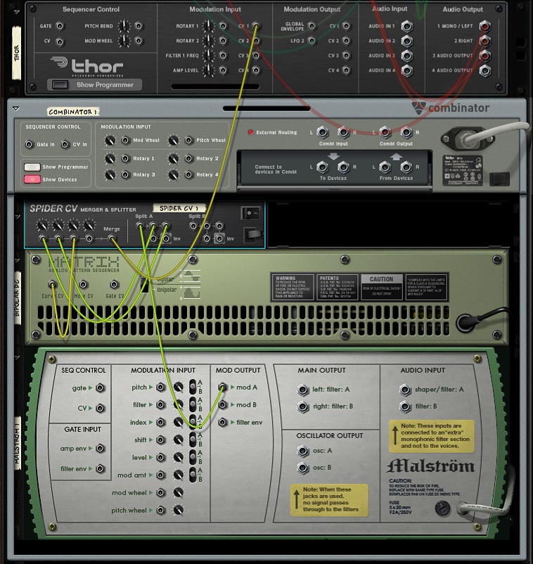 Connections for
unipolar to bipolar