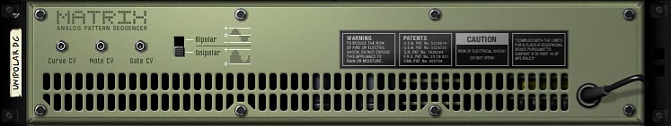 Bipolar/Unipolar setting
on back of Matrix