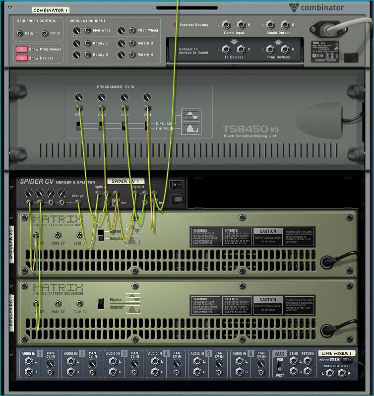 Rear view of DC
calibrator Combi