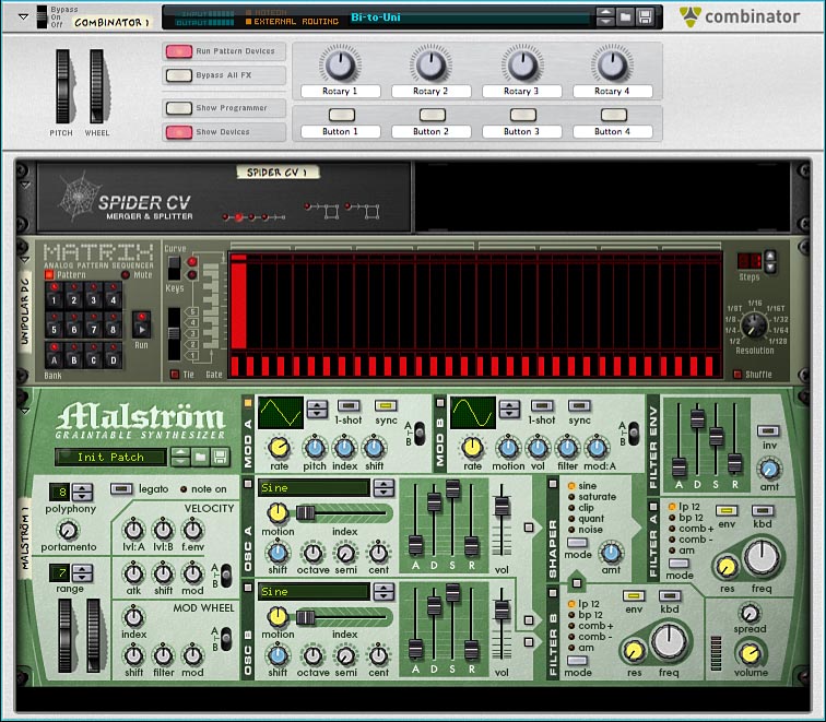 Supplying a DC bias to a
bipolar LFO