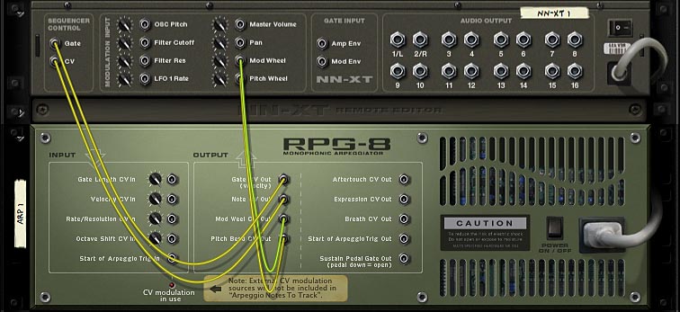 Typical sequencer control
hookup